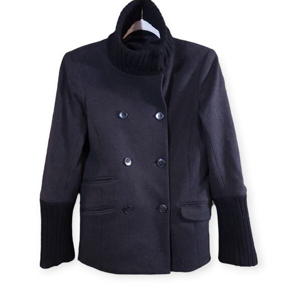 Theory Tegian Exterior Wool Cashmere Double-breasted Jacket in Gray Women's S - Picture 2 of 6